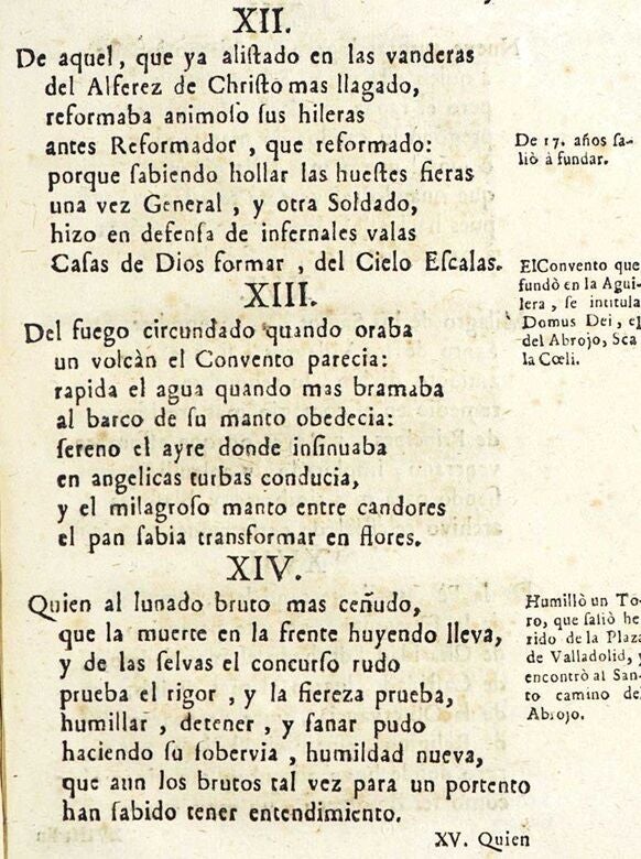 Tres de las ocatvas reales sobre San Pedro Regalado que aparecen en este poemario de Pedro Lucas de Reboles