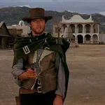 Clint Eastwood, en una de las estampas más icónicas de la historia del cine, con Hoyo de Manzanares como escenario