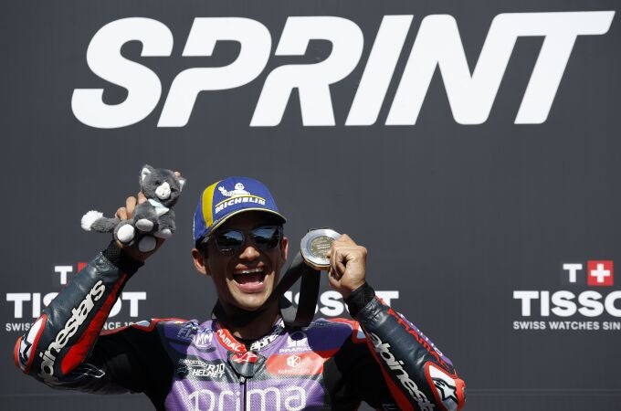 Jorge Martín celebra su triunfo en el Sprint de Le Mans