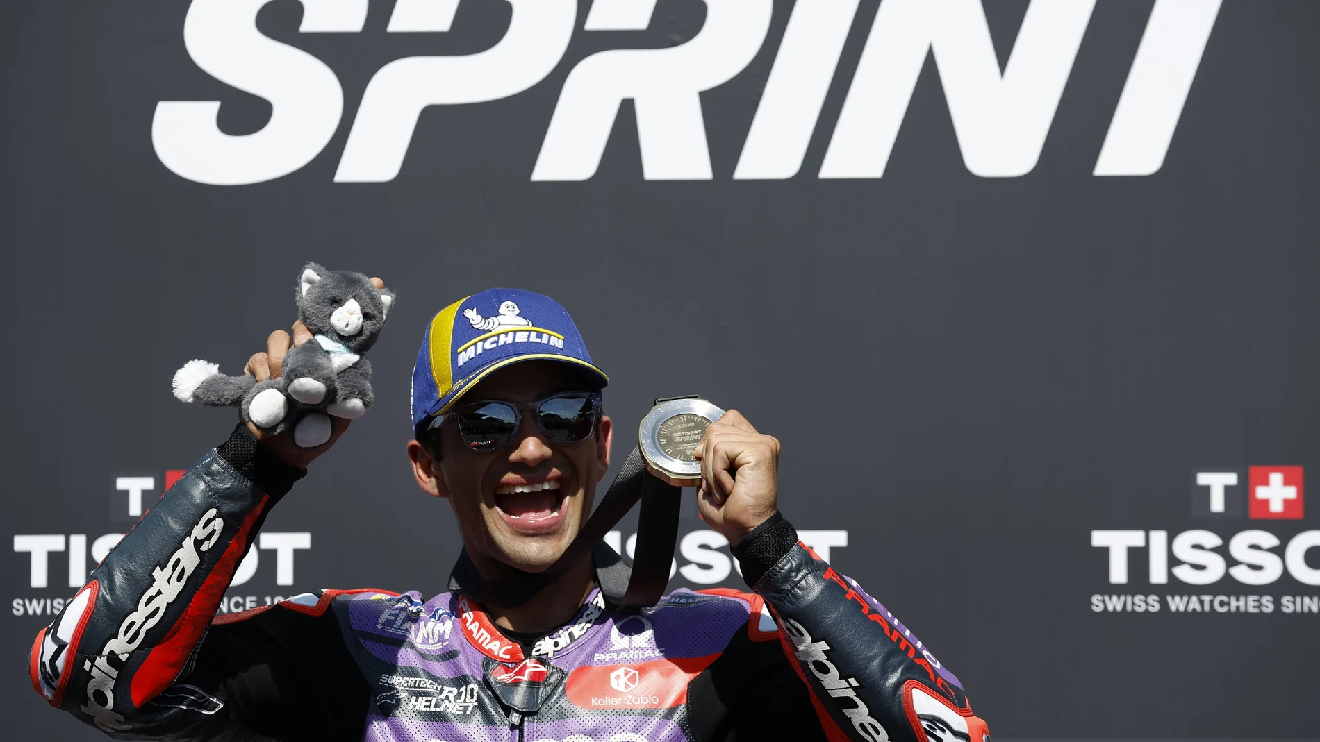 Jorge Martín celebra su triunfo en el Sprint de Le Mans
