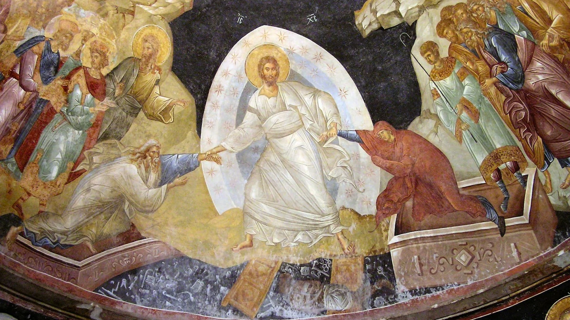 Icono de la "Anástasis", del Monasterio de San Salvador , Chora, Bizancio.
