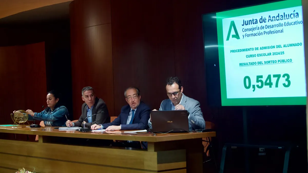 El número que resolverá los casos de empate para la escolarización 2024/25 en Andalucía