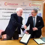 Méndez Pozo y Pedro Palomo, ras firmar el acuerdo de colaboración