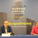 José Vicente Ortega Rey Laura Cantero Poncio durante la rueda de prensa