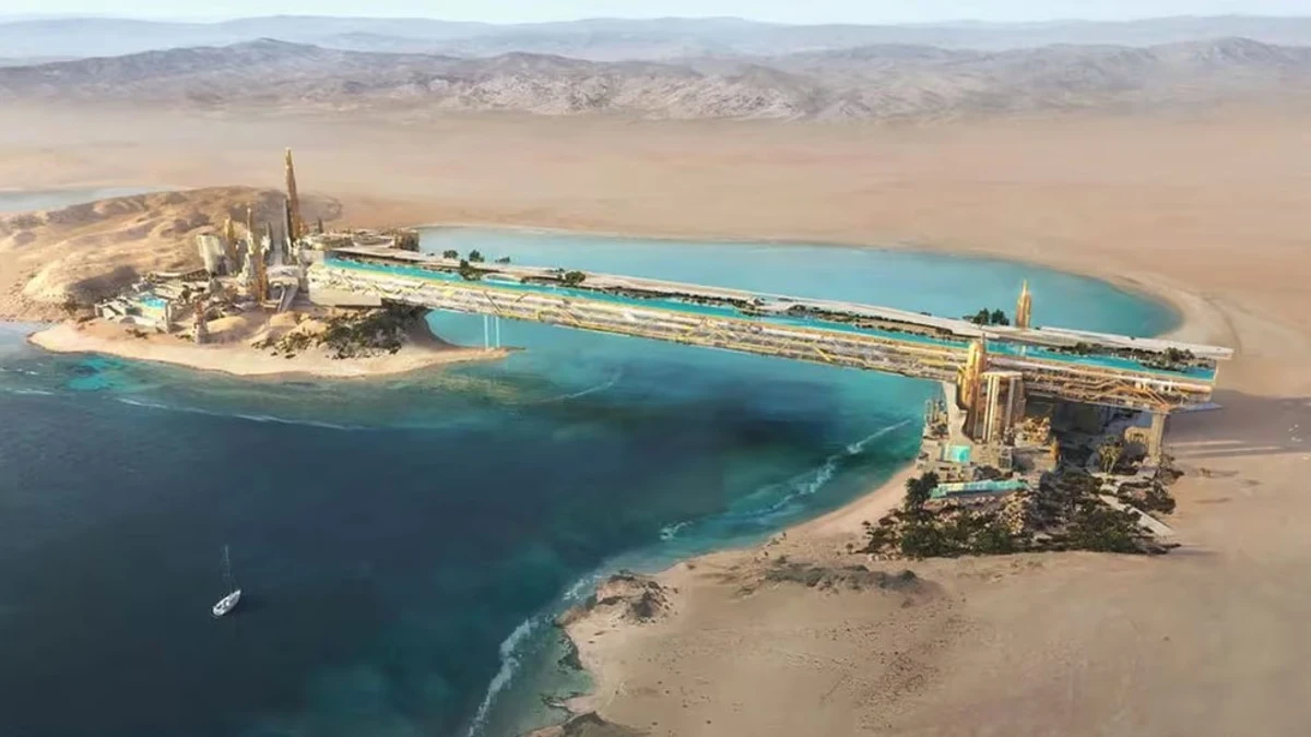 Así es la piscina infinita más larga del mundo que Arabia Saudí construirá en pleno desierto a 67 metros de altura