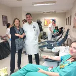 La directora del Centro de Hemoterapia y Hemodonación, Lydia Blanco, informa sobre la maratón de donaciones de sangre que se celebra en el Hospital Clínico Universitario de Valladolid