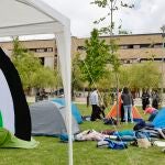 Estudiantes acampan en el Campus Unamuno de Salamanca para denunciar el “genocidio” de Israel contra Palestina