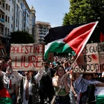 Manifestación contra la guerra en Gaza