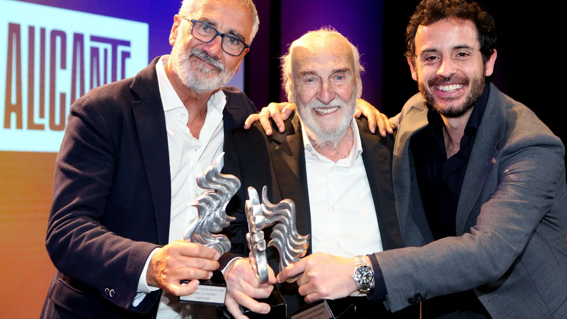 Héctor Alterio, Javier Fesser y Javier Pereira homenajeados en la inauguración del Festival Internacional de Cine de Alicante