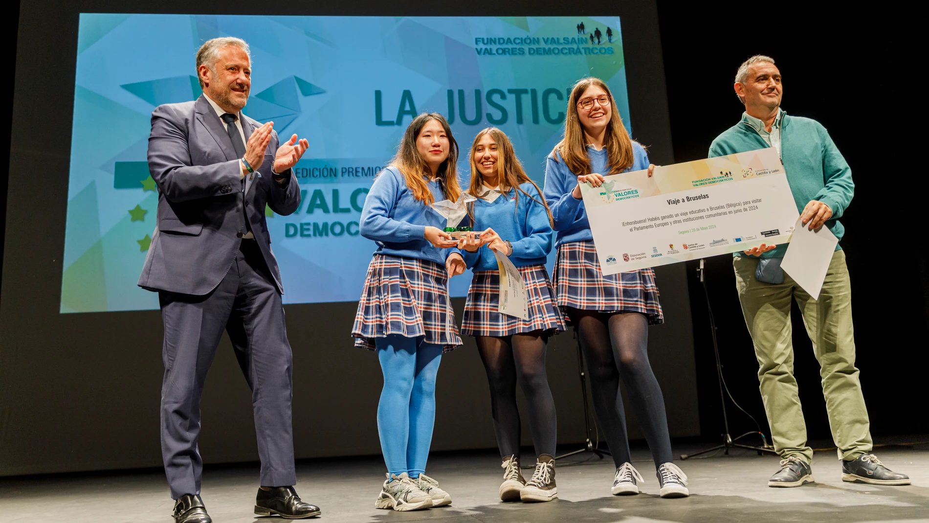 Carlos Pollán durante la entrega de premios en Segovia