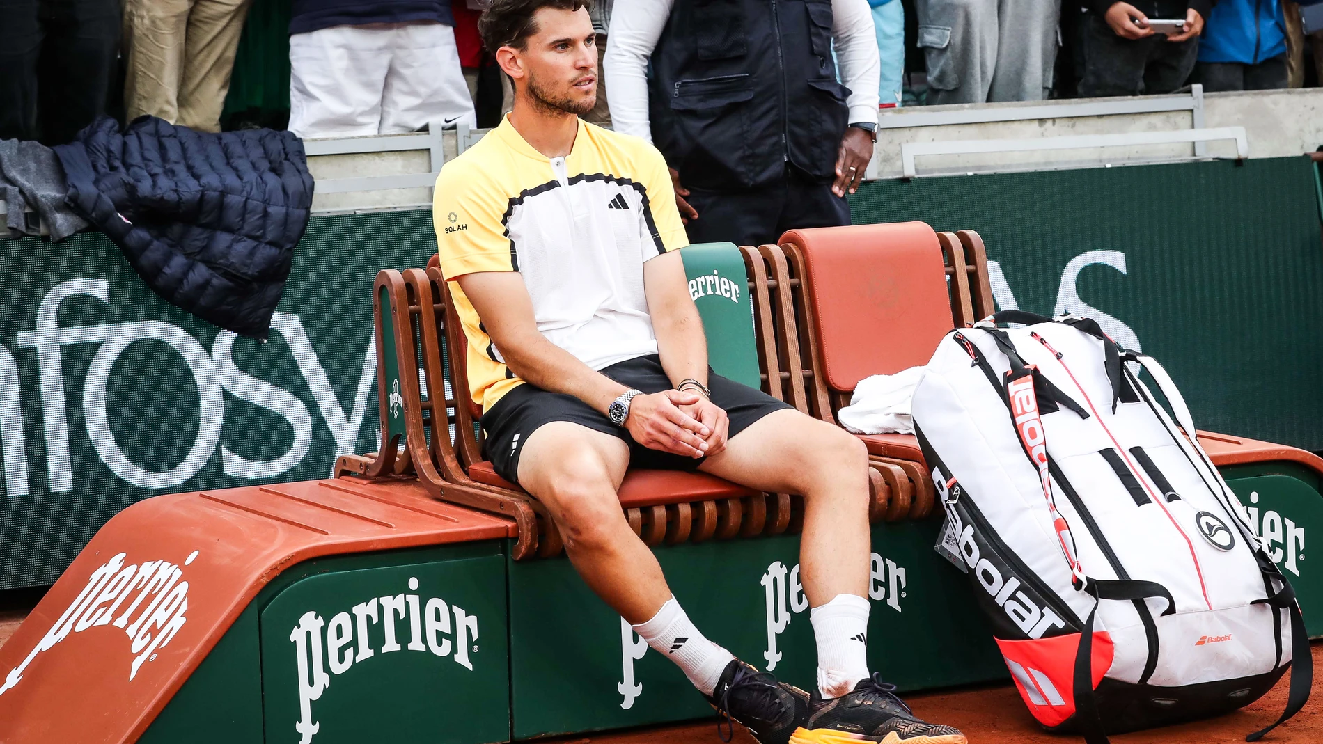 Dominic THIEM of Austria during third qualifying day of Roland-Garros 2024, ATP and WTA Grand Slam tennis tournament on May 22, 2024 at Roland-Garros stadium in Paris, France - Photo Matthieu Mirville / DPPI AFP7 22/05/2024 ONLY FOR USE IN SPAIN