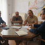 Reunión de Francisco Guarido con Paulo Xabier y José Luis González