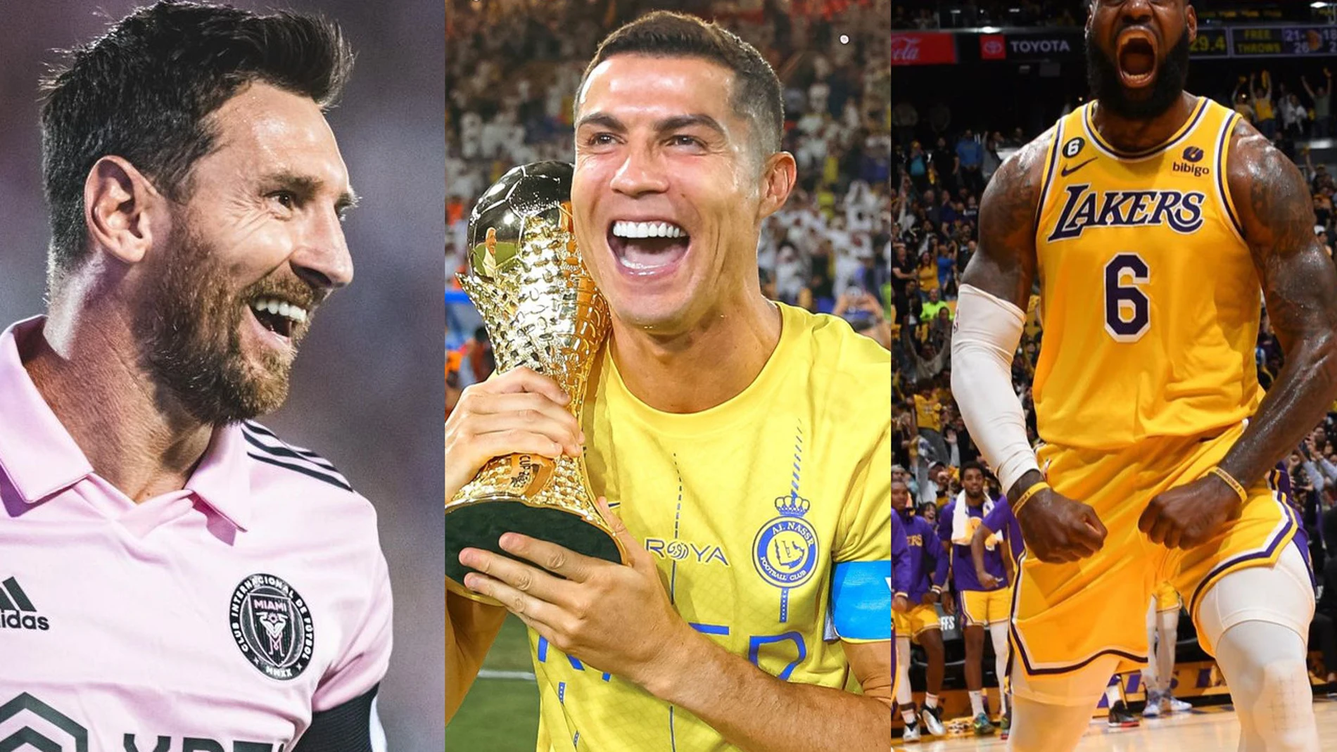 Messi, Ronaldo y LeBron James