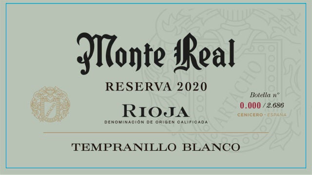 Monte Real Colección Larrendant Tempranillo Blanco Reserva