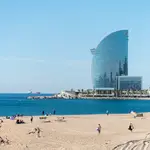Una imagen de una de las playas de Barcelona