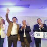 Mañueco junto a Isabel Blanco, José María Barrio y Javier Faúndez, en Zamora