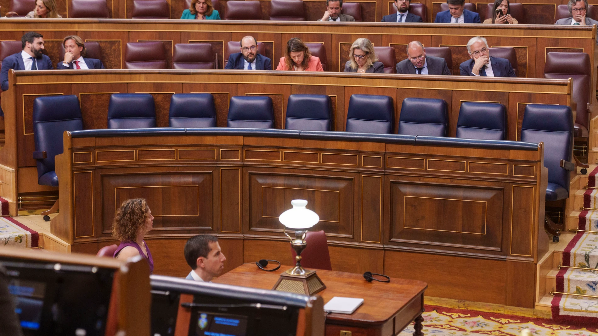 Bancos vacios en el Congreso de los Diputados