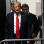 Donald Trump, a su llega a la corte de Manhattan para última sesión del juicio antes del veredicto