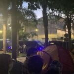 La UPV suspende el Foro de Empleo tras una protesta de la Acampada por Palestina para "garantizar la seguridad"
