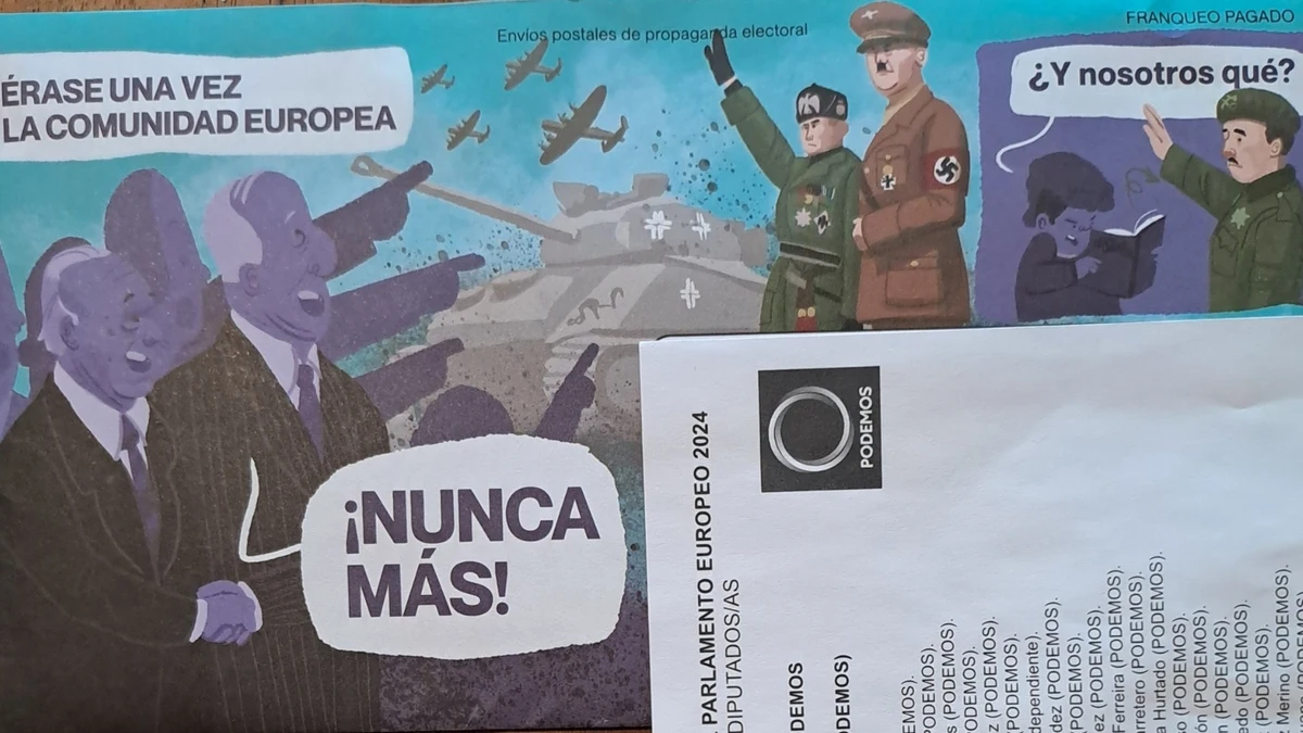 Podemos utiliza imágenes de Franco y Hitler en su campaña para las europeas