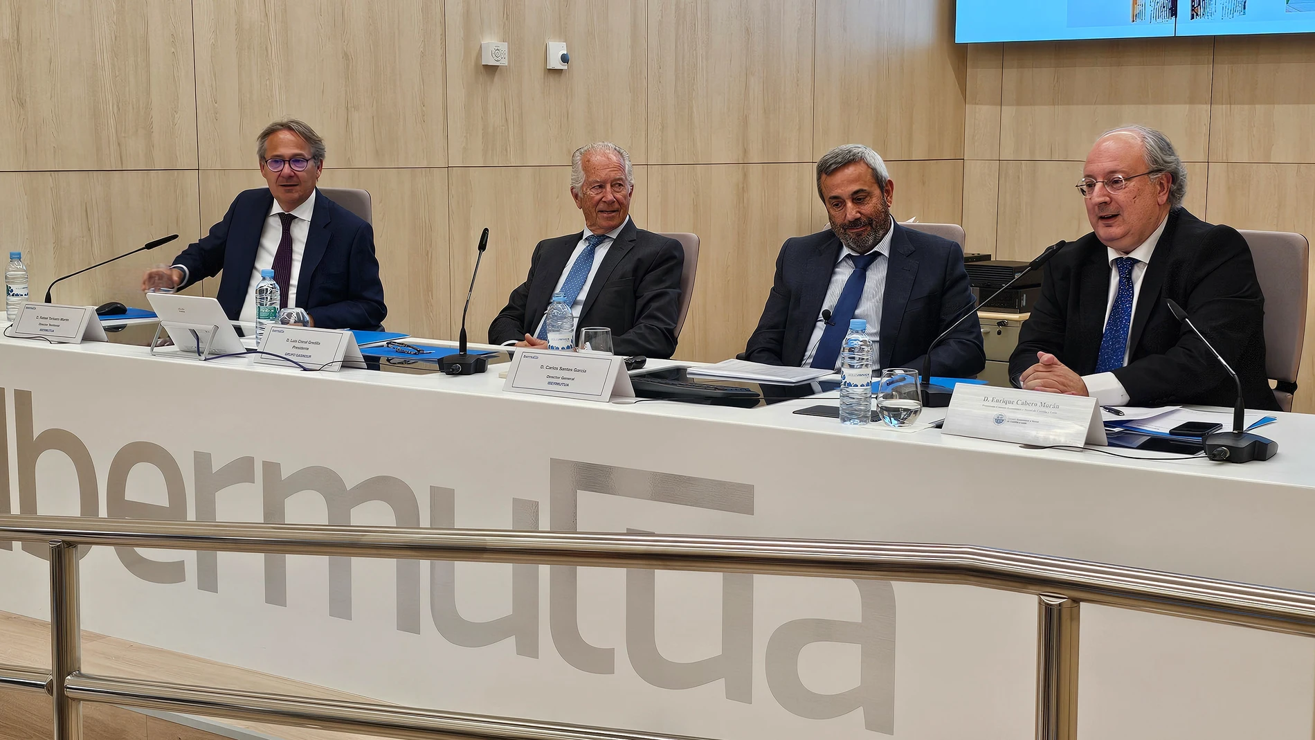 Enrique Cabero durante su participación en el Consejo de Ibermutua