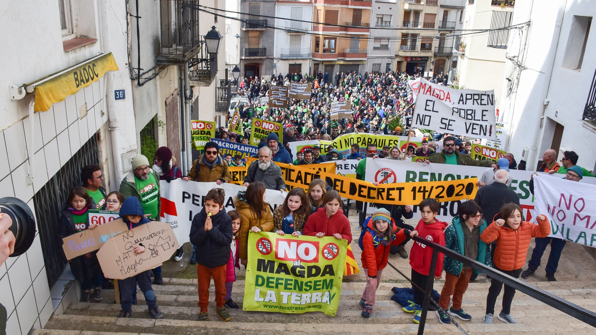 Imagen de una protesta en Castellón contra el proyecto Magda