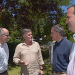 Vázquez junto a Carbayo e Iglesias en el acto celebrado en Salamanca