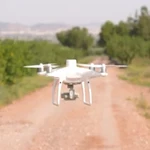 Imagen del dron que se usa para realizar el seguimiento de los cultivos