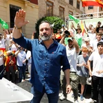 Abascal asiste a un acto de campaña de VOX para el 9J en Murcia