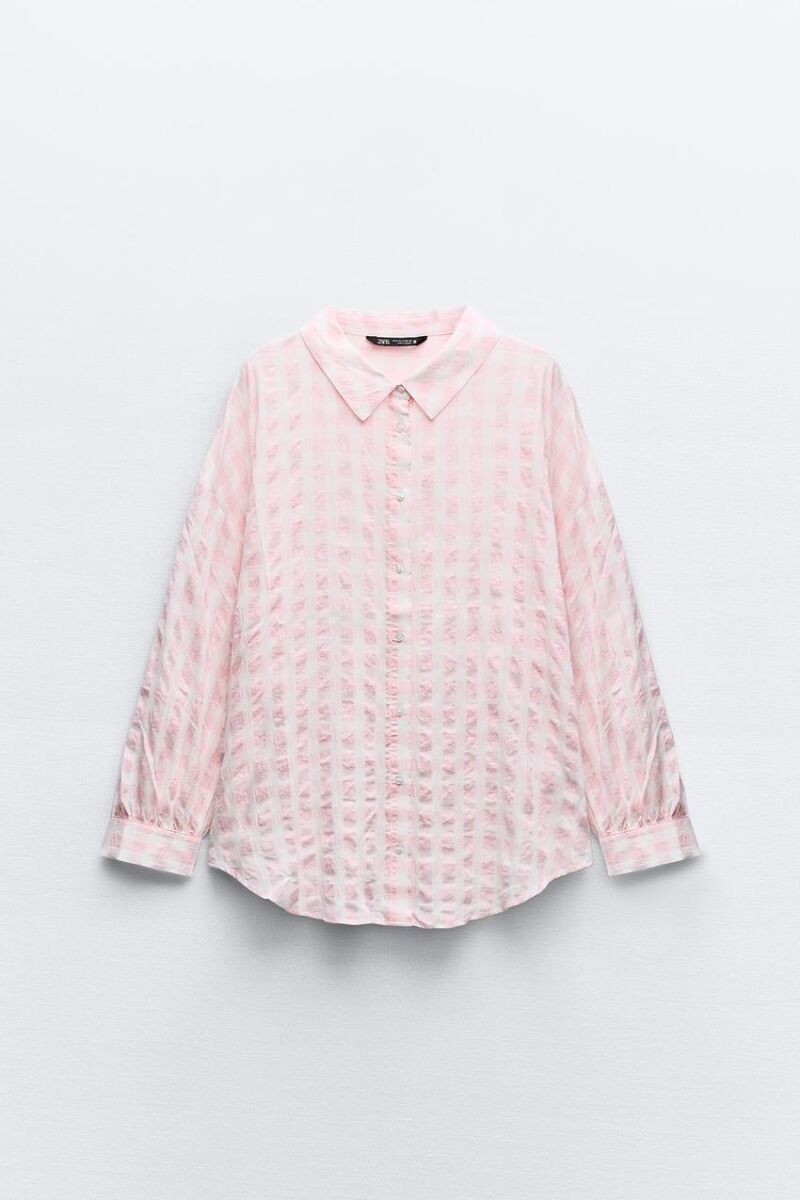 Camisa oversize cuadro vichy