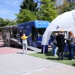 Parada de la ‘Ruta Burgos Emplea’ de Clece en Miranda de Ebro