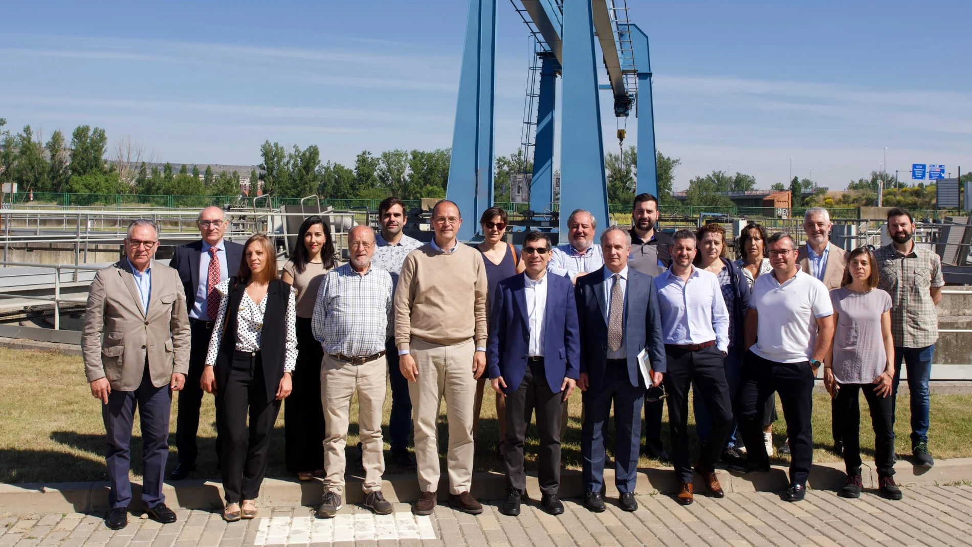 Los representantes de EXECyL visitan junto al concejal Alejandro García Pellitero, la EDAR de Valladolid