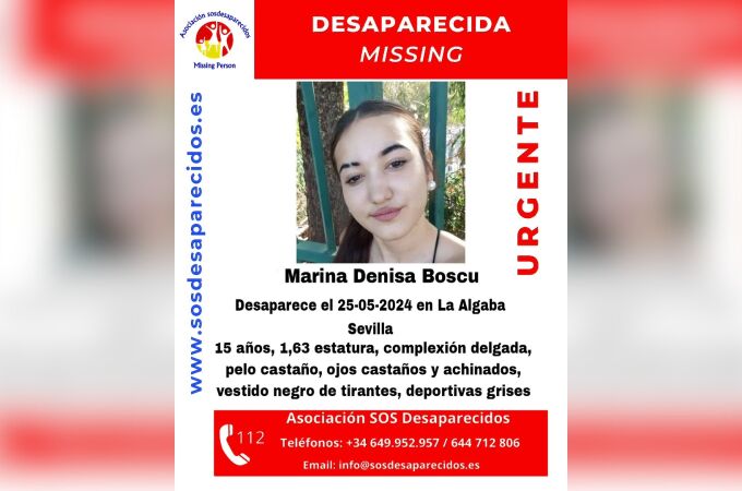 Buscan a Marina Denisa Boscu, una menor de 15 años desaparecida en Sevilla 