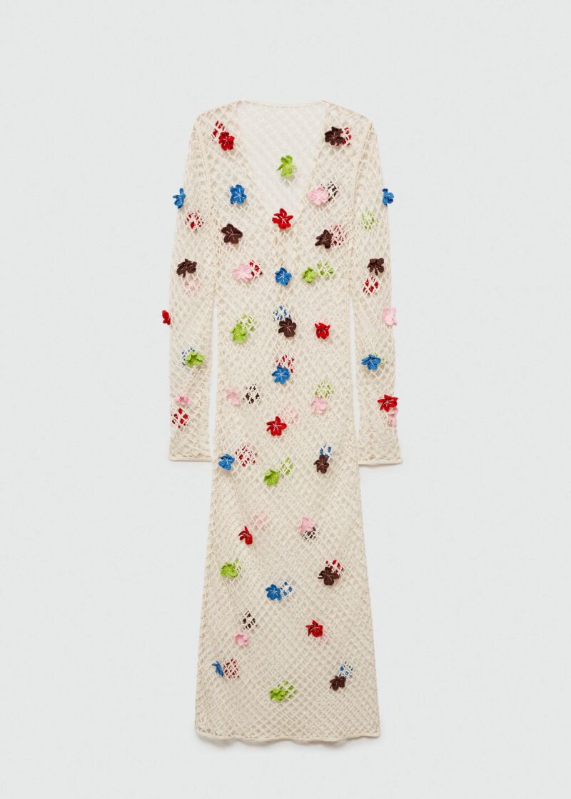 Vestido de crochet.
