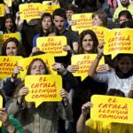 Concentración a favor del catalán