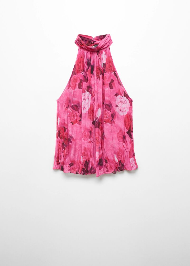 Blusa de escote halter.