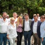 Mañueco junto a varios dirigentes del PP como Francisco Vázquez y Carlos García