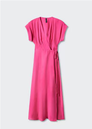Vestido cuzado.