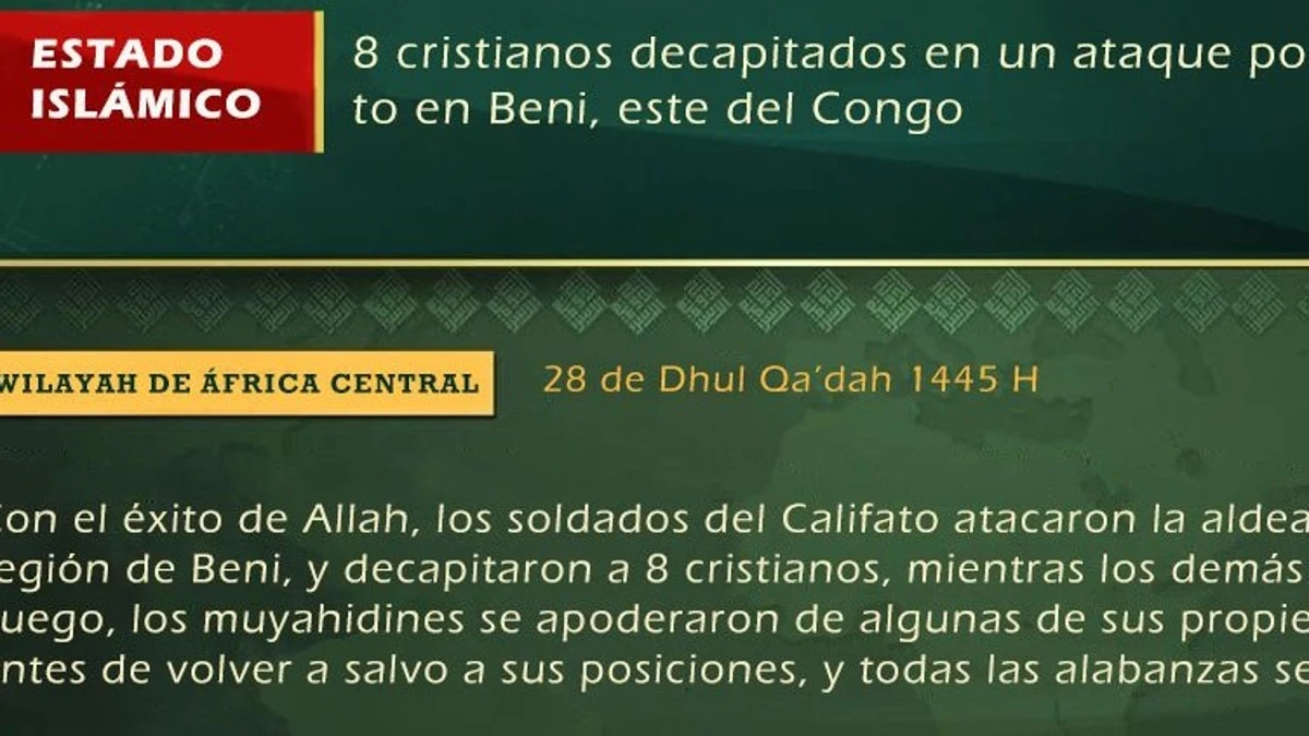El Estado Islámico informa en español de la decaapitación de ocho cristianos