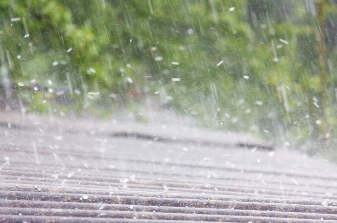 Imagen de archivo de una tormenta de granizo
