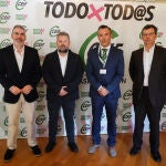 La Central Sindical Independiente y de Funcionarios celebra el VII Congreso del Sector Autonómico de Justicia de CSIF Castilla y León. En la imagen (IaD) el presidente autonómico de CSIF, Benjamín Castro; el presidente del sector nacional de Justicia, Javier Jordán; el responsable del sector autonómico, Juanjo Banciella y el presidente provincial, Hipólito Riesco