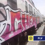Detenidos dos grafiteros por pintarrajear vagones de Renfe y causar daños de 6.000 euros