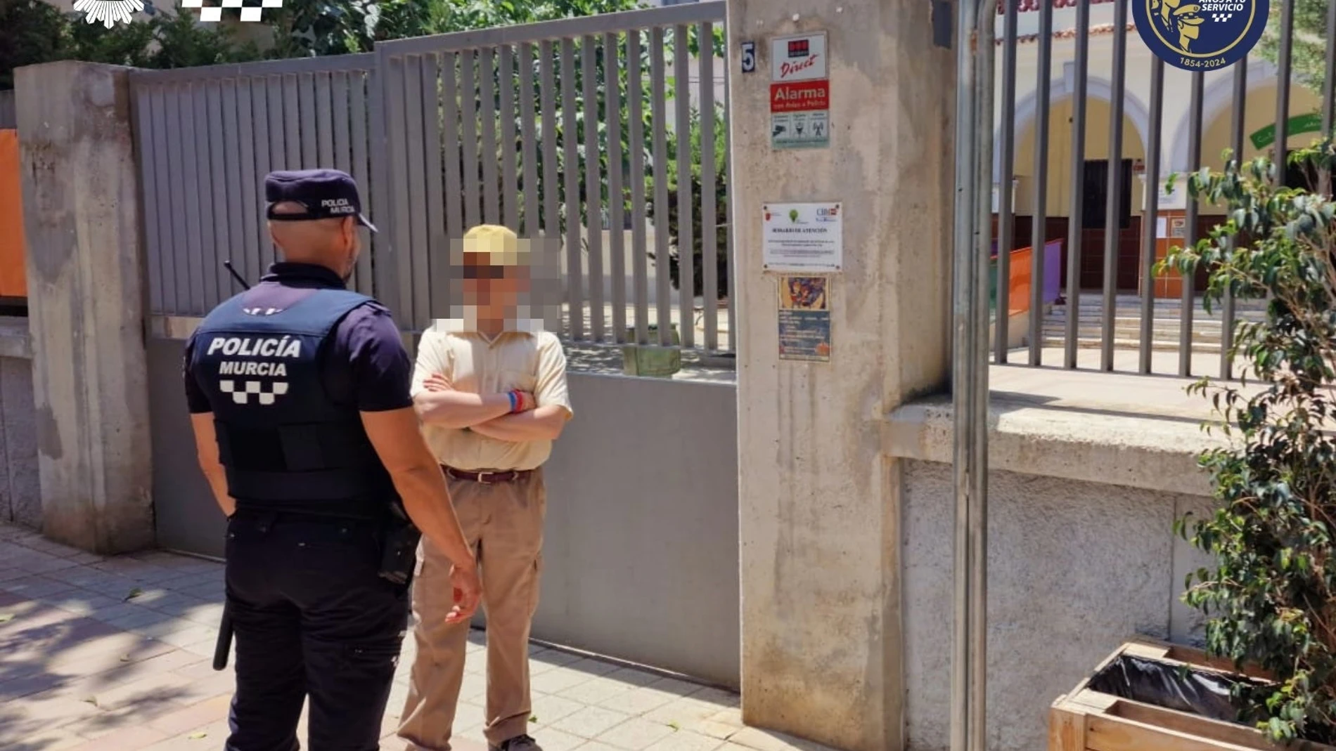 Imagen del individuo, en el momento de ser arrestado por la Policía Local POLICÍA LOCAL DE MURCIA 11/06/2024
