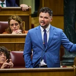 Gabriel Rufian (ERC) durante la sesión de control al Gobierno en el Congreso de los Diputados. © Alberto R. Ro