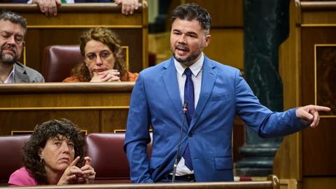 Gabriel Rufian (ERC) durante la sesión de control al Gobierno en el Congreso de los Diputados. © Alberto R. Ro