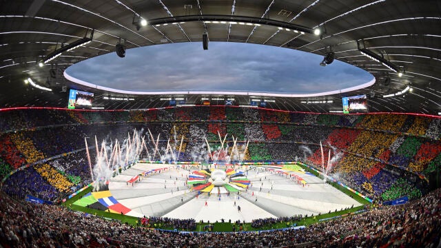 Aspecto del Allianz Arena durante la ceremonia inaugural