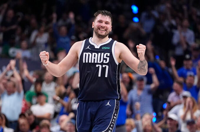 Doncic sonrió por primera vez en las Finales ante los Celtics