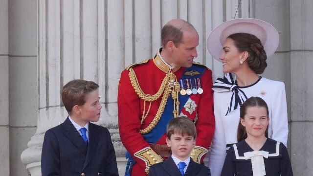 Kate Middleton y el príncipe Guillermo en la Trooping the Colour
