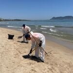 Limpieza en la playa de Getares