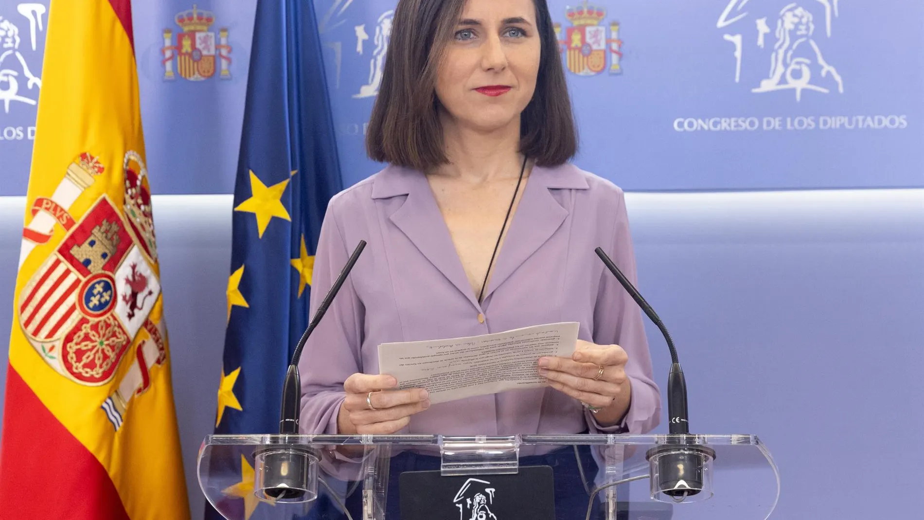 La líder de Podemos, Ione Belarra, en el Congreso de los Diputados